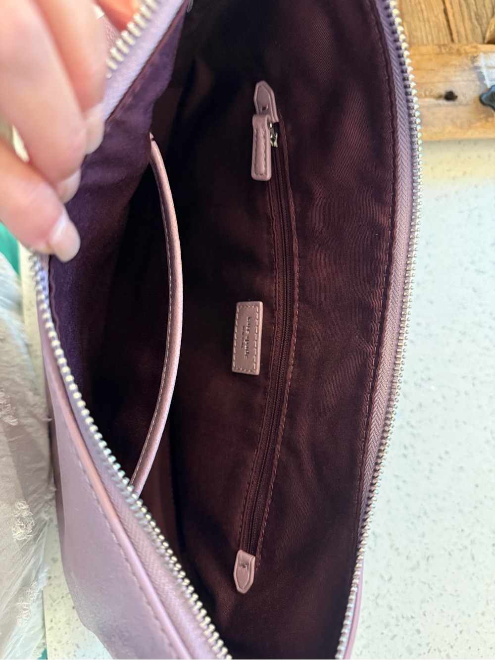 kate spade Lilac Leather Crescent Shoulder Bag - Picture 5 of 5